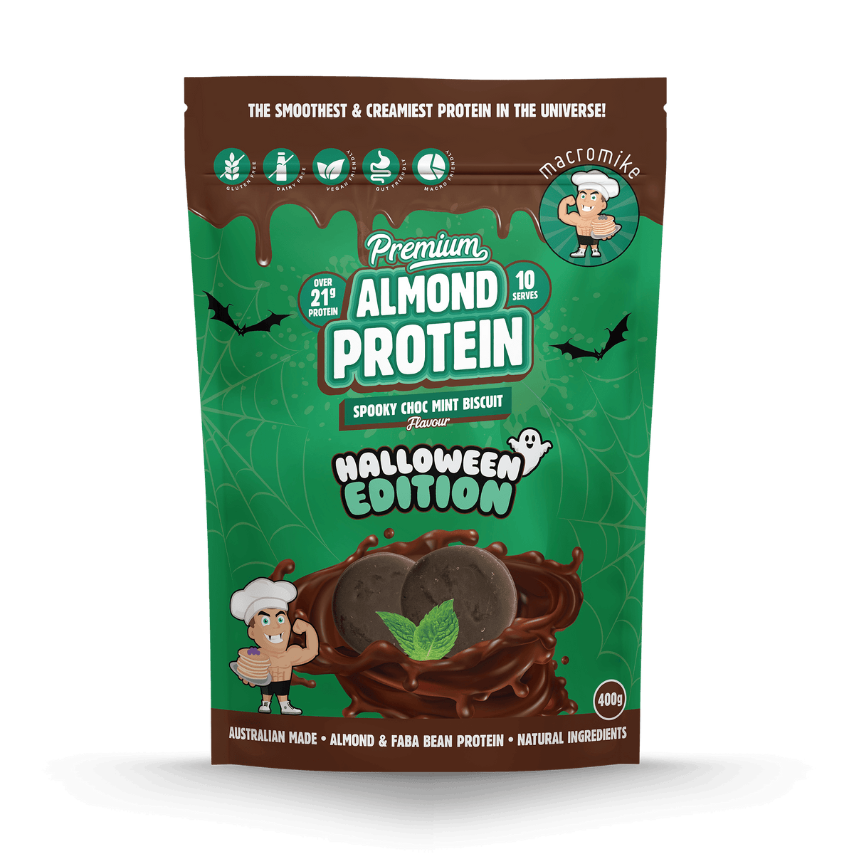 Macro Mike Almond Protein - Choc Mint Biscuit - 400g