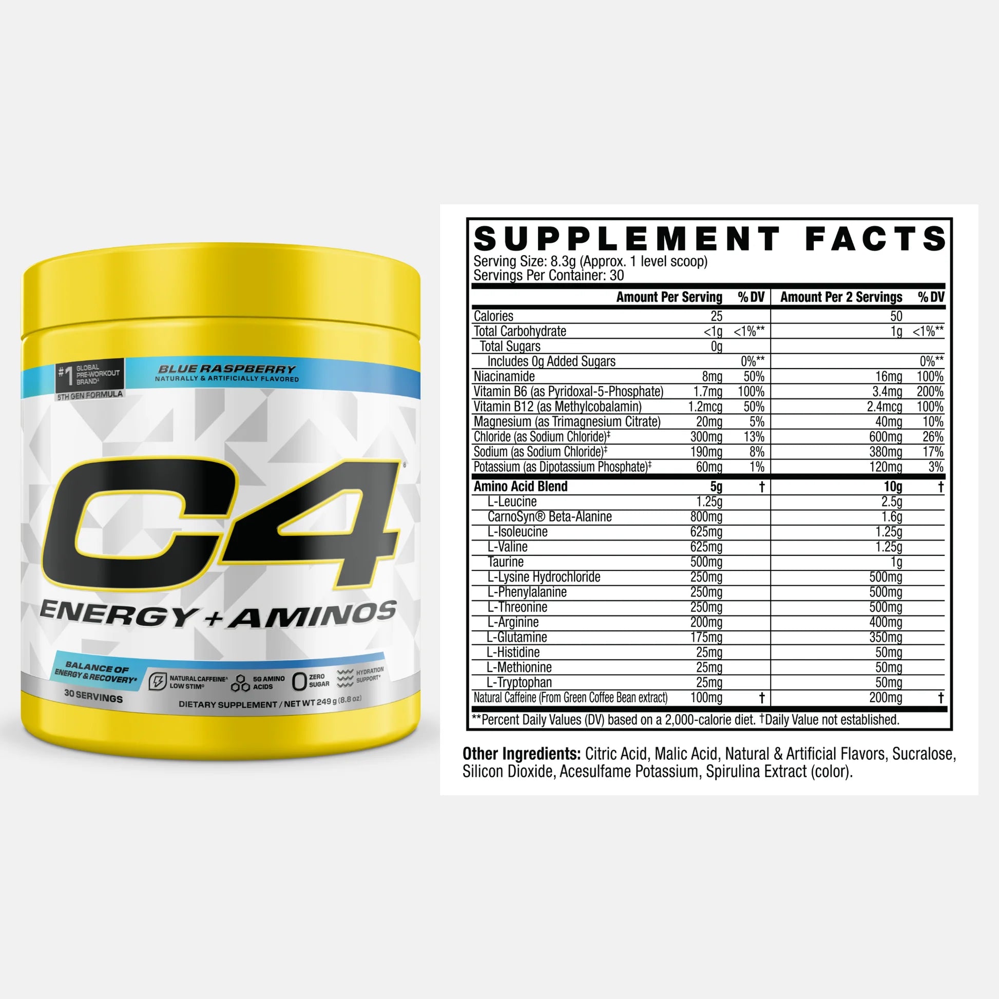 Cellucor Pre-workout Energy + Aminos - Grape - 255g (30 Serves)