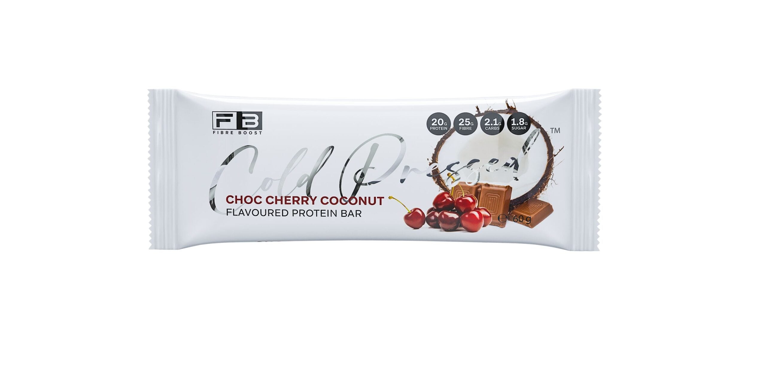 Cold Pressed Protein Bar - Choc Cherry Coconut - 60g (Single Bar)