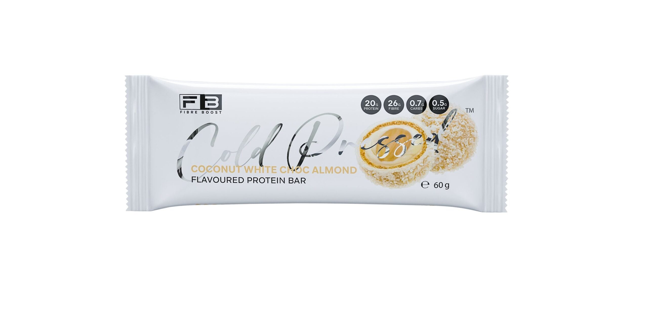 Cold Pressed Protein Bar - Coconut White Choc Almond - 60g (Single Bar)