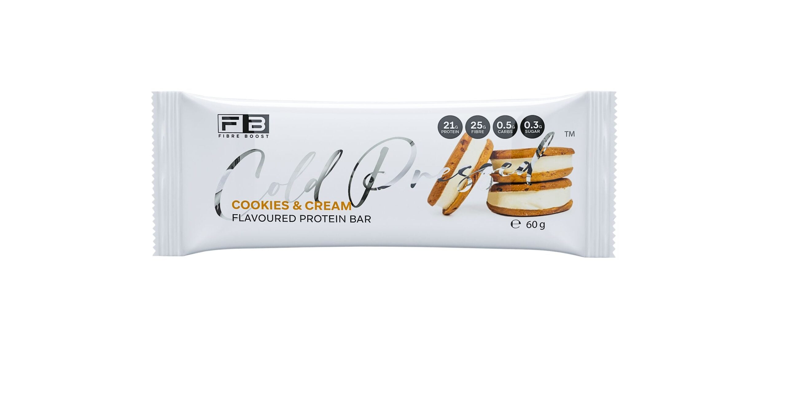 Cold Pressed Protein Bar - Cookies & Cream - 60g (Single Bar)