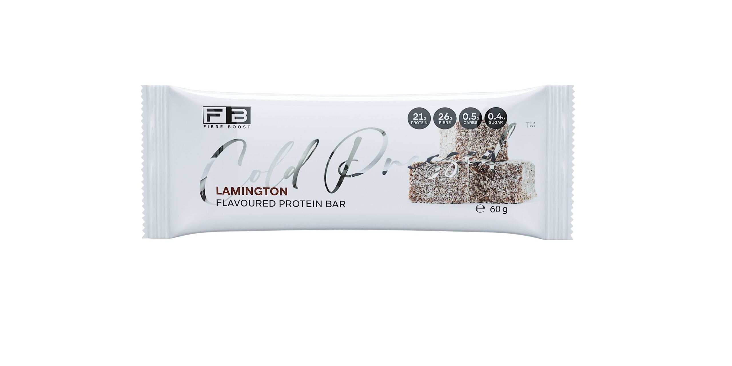 Cold Pressed Protein Bar - Lamington - 60g (Single Bar)