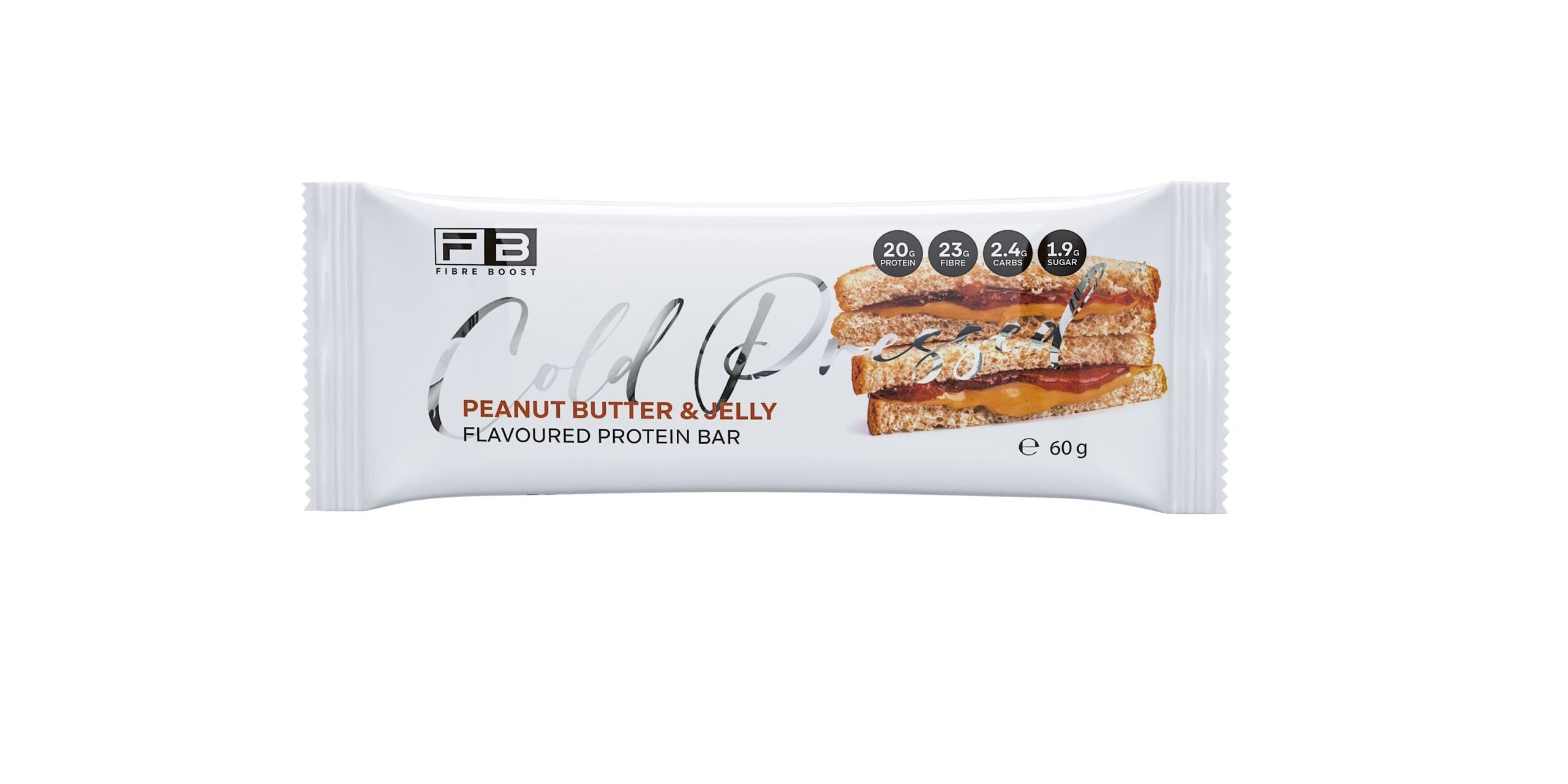 Cold Pressed Protein Bar - Peanut Butter & Jelly - 60g (Single Bar)