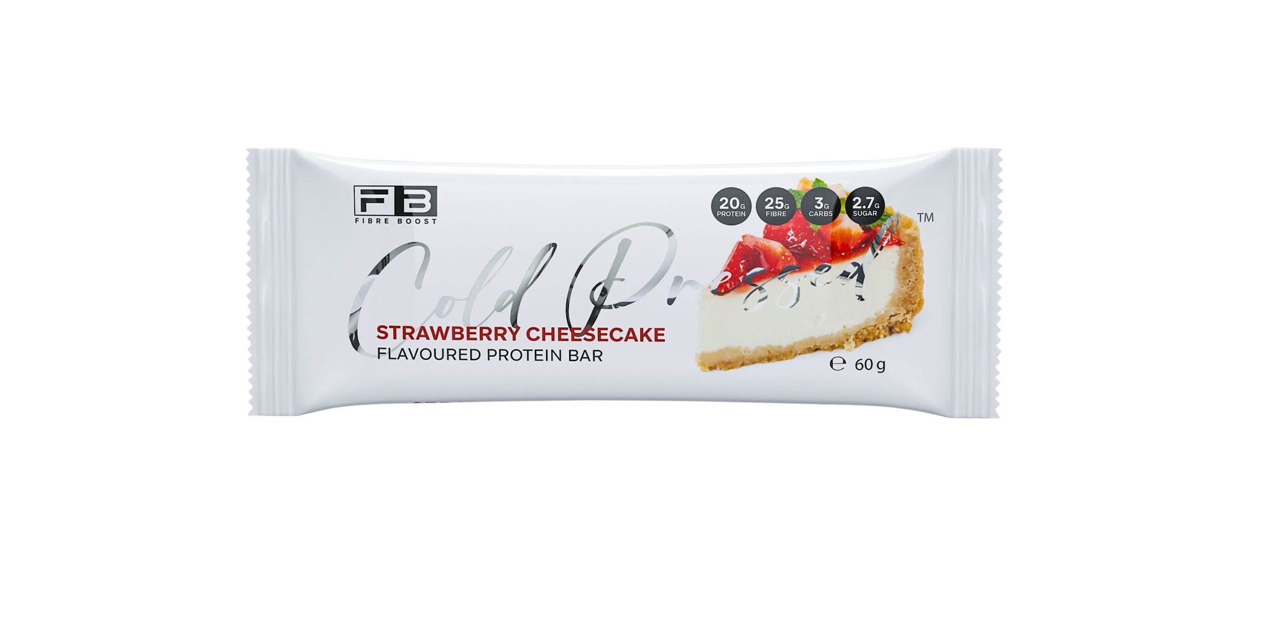 Cold Pressed Protein Bar - Strawberry Cheesecake - 60g (Single Bar)