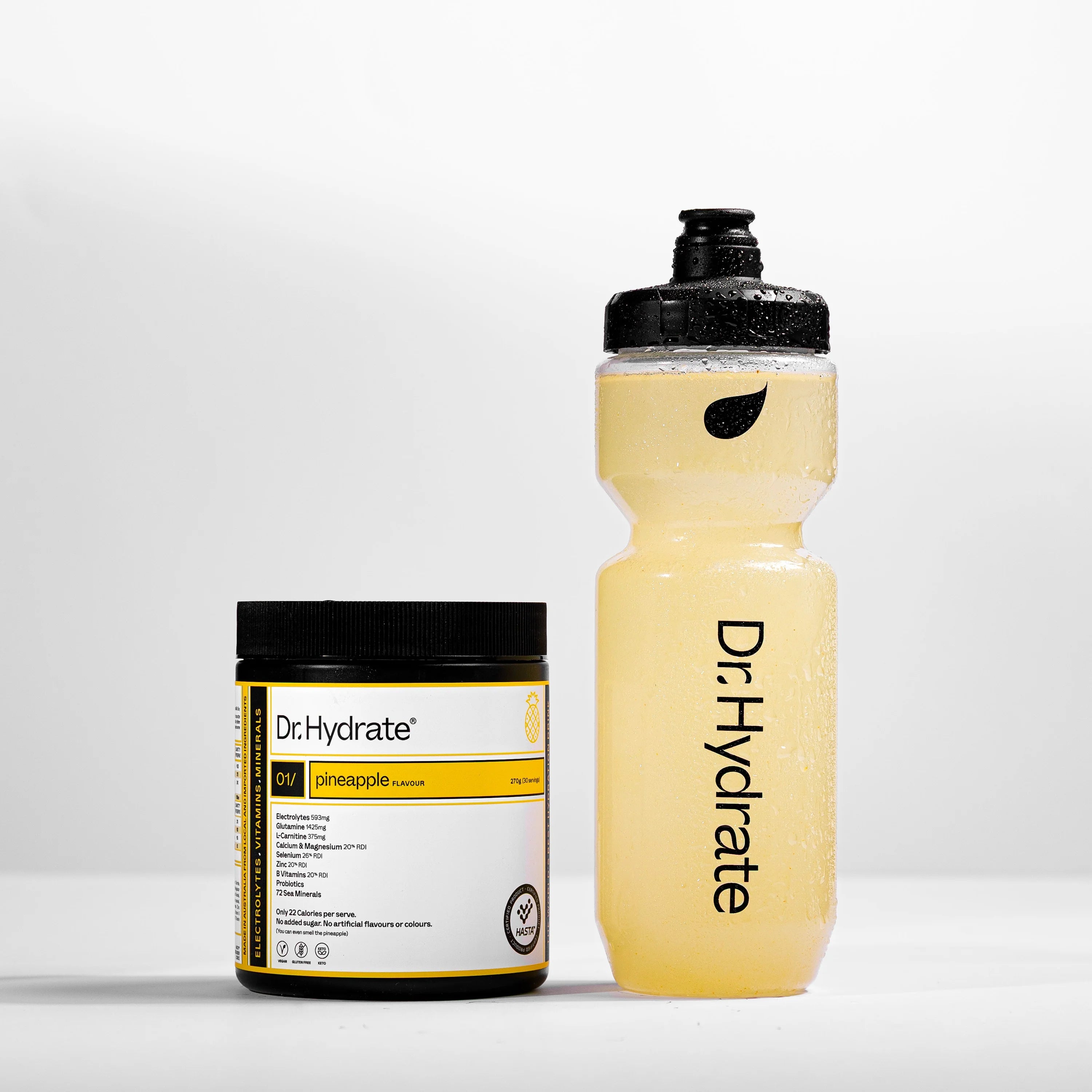 Dr Hydrate Electrolytes Tub - Pineapple - 270g (30 Serves)