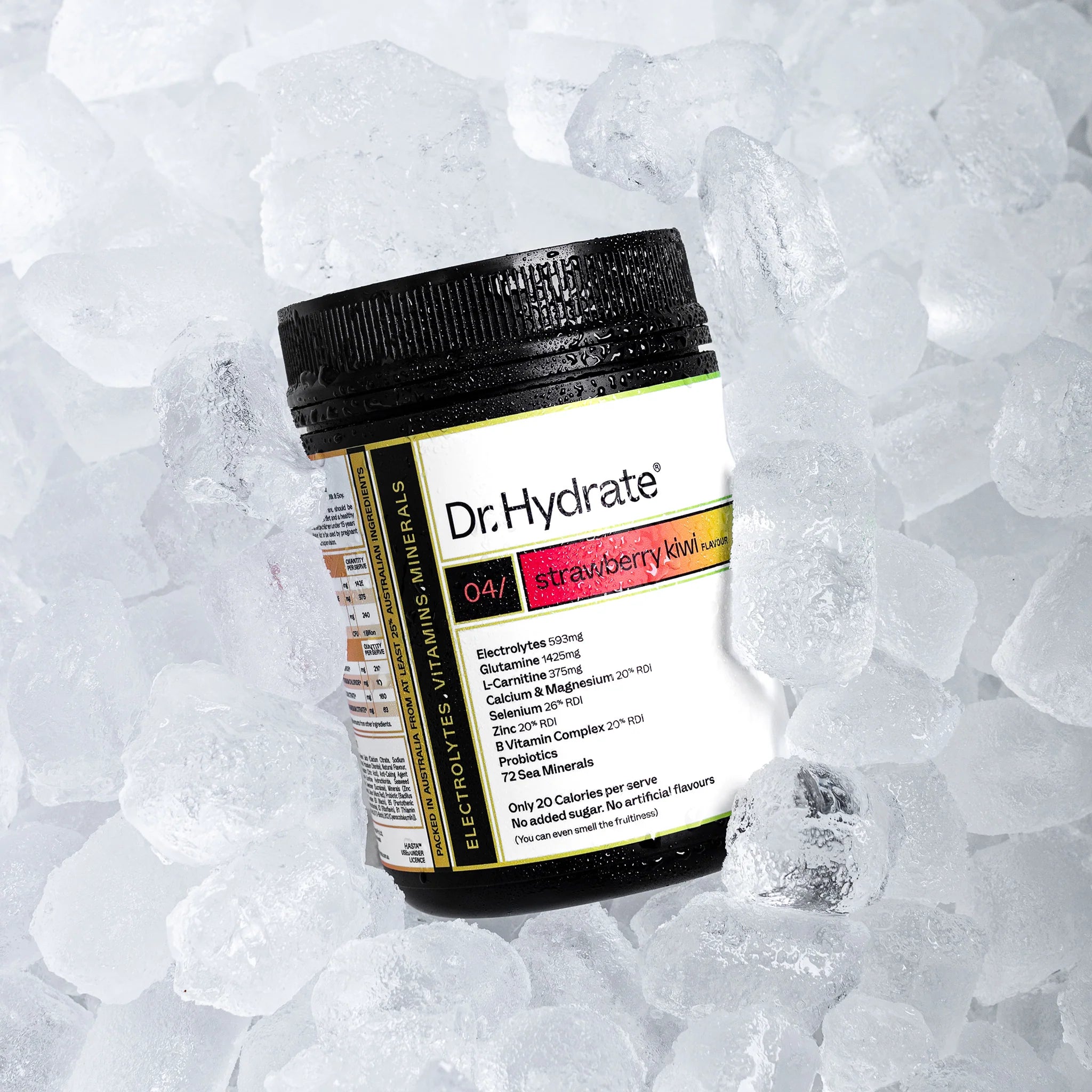Dr Hydrate Electrolytes Tub - Strawberry Kiwi - 270g (30 Serves)
