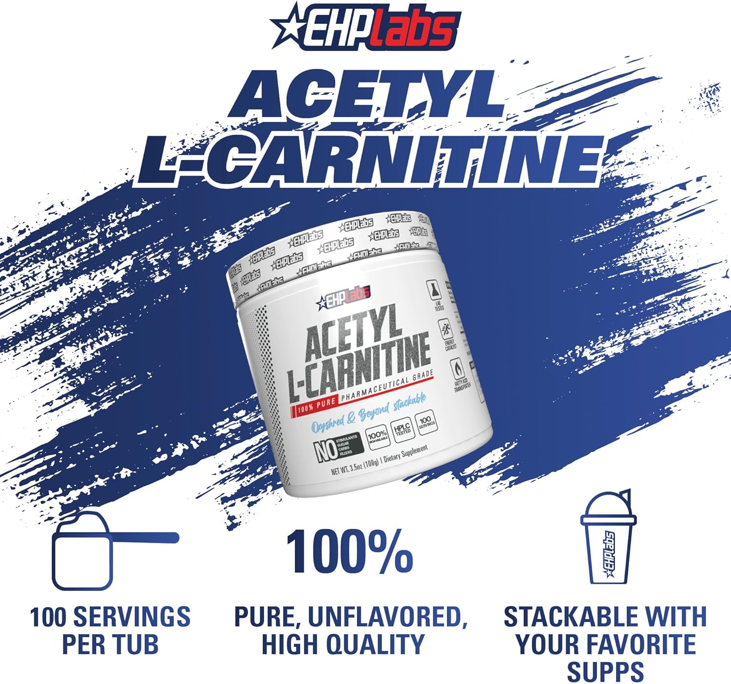 EHPlabs Acetyl L-Carnitine - 100g (100 Serves)