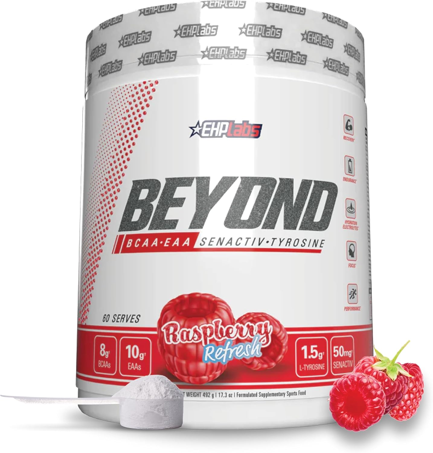 EHPlabs Beyond BCAA-EAA Intra Workout - 492g (60 Serves) - Raspberry Refresh