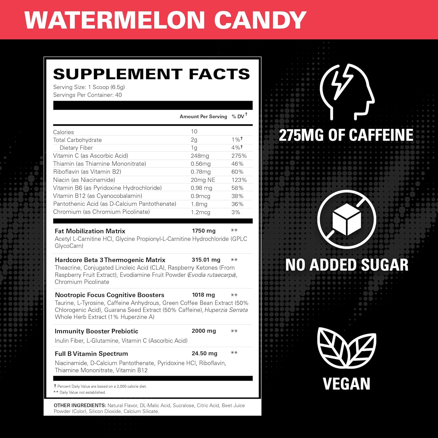 EHPlabs OxyShred Hardcore Ultra Concentrate - 260g (40 Serves) - Watermelon Candy