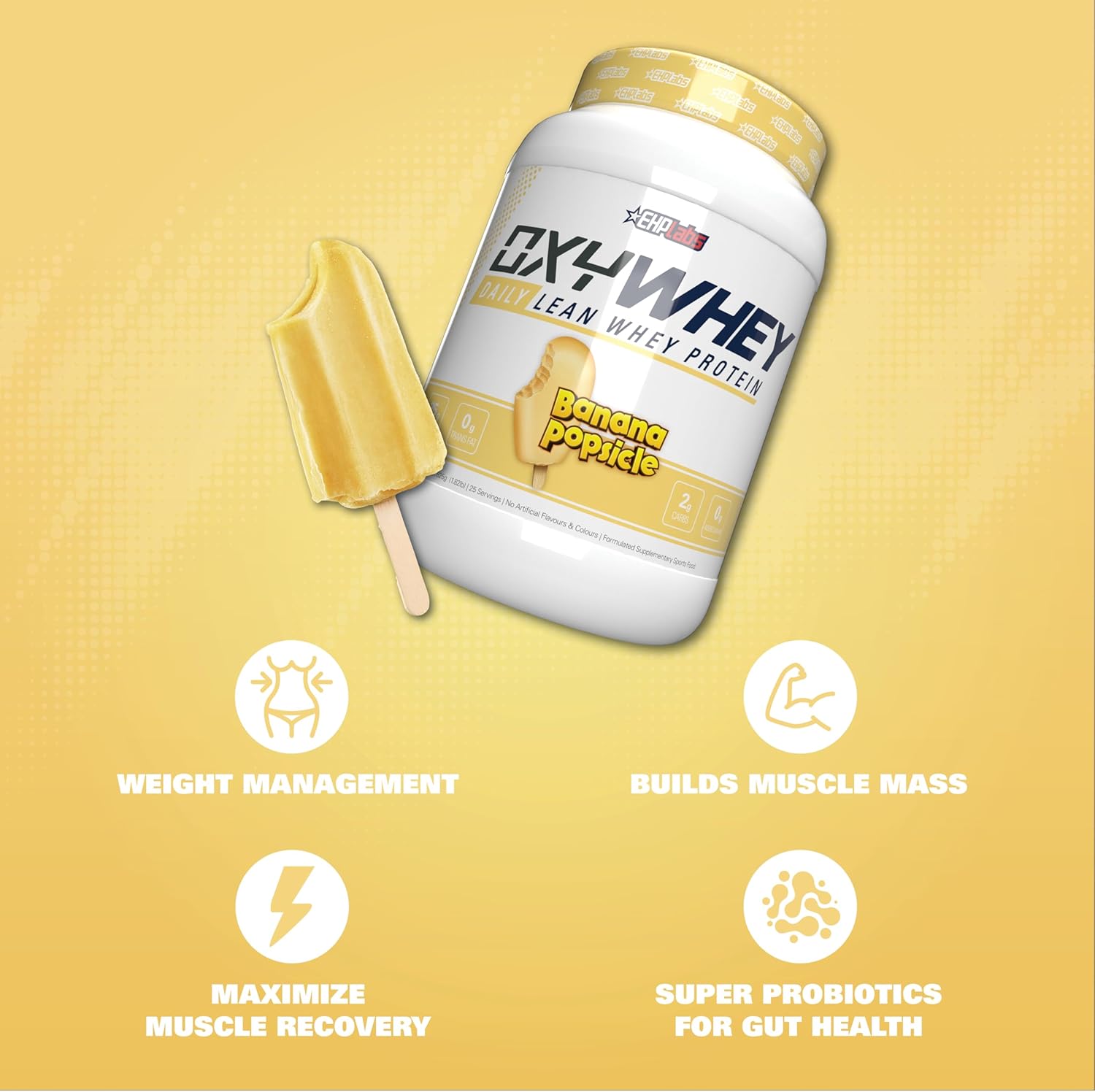 EHPlabs OxyWhey Daily Lean Whey Protein - 825g (25 Serves) - Banana Popsicle