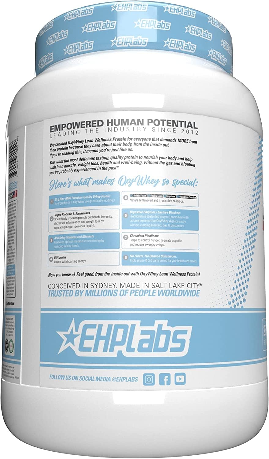 EHPlabs OxyWhey Daily Lean Whey Protein - 825g (25 Serves) - Vanilla Ice Cream