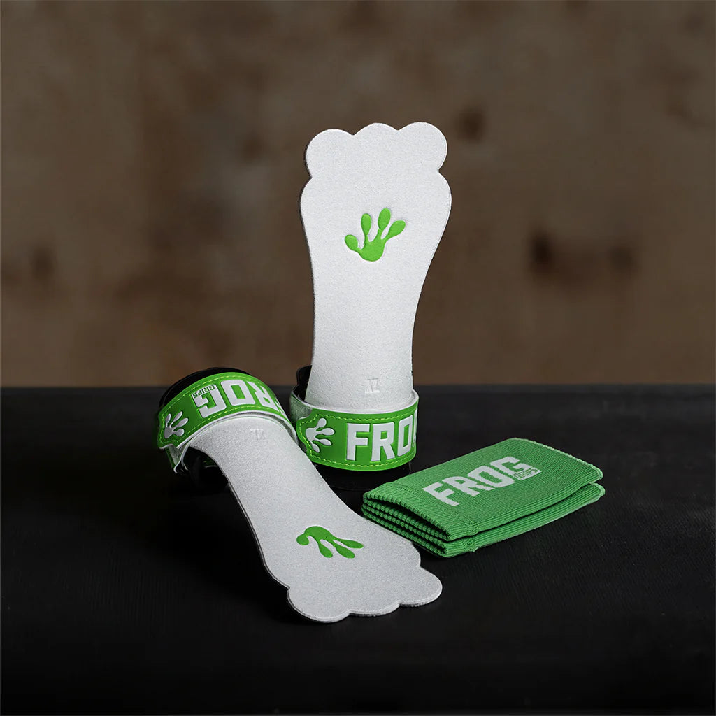 Frog Grips Fibre Grips 3.0 - Fingerless - Small/Medium - Green/White (Use Chalk)