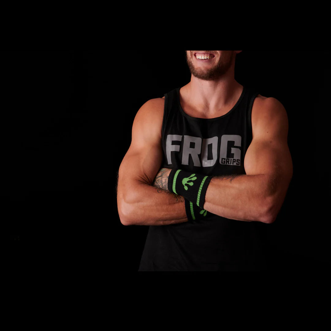 Frog Grips Retro Sweatbands - White