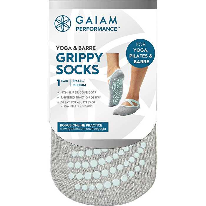 Gaiam Yoga & Barre Grippy Socks - Small/Medium - 1 Pair