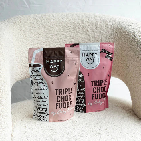 Happy Way Ashy Bines Vegan Protein Powder - Triple Choc Fudge - 500g