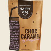 Happy Way Ashy Bines Whey Protein Powder - Choc Caramel - 500g