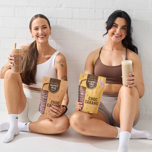 Happy Way Ashy Bines Whey Protein Powder - Choc Caramel - 500g