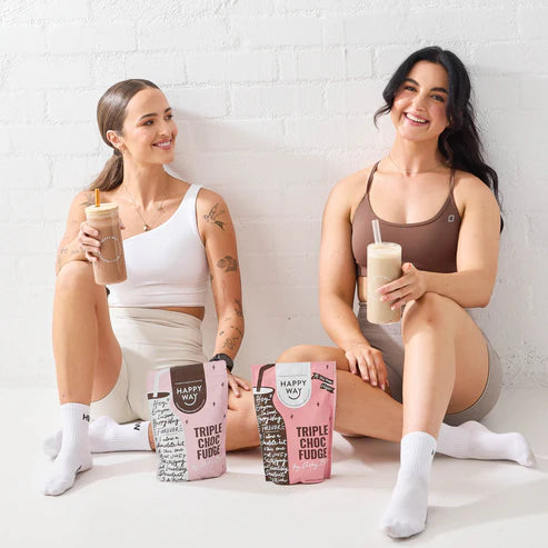 Happy Way Ashy Bines Whey Protein Powder - Triple Choc Fudge - 500g