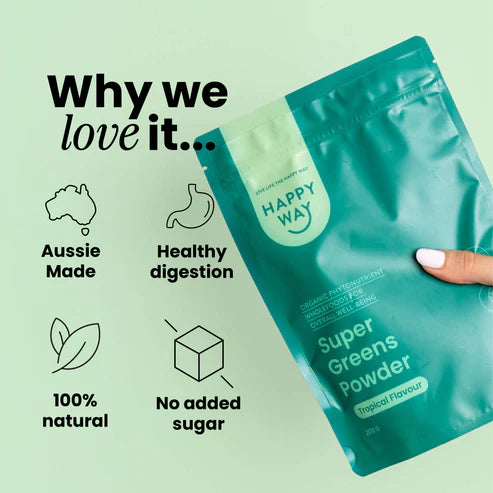 Happy Way Super Greens Powder - Tropical - 200g