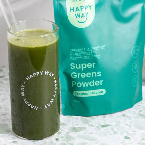 Happy Way Super Greens Powder - Tropical - 200g
