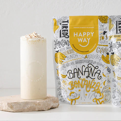Happy Way Whey Protein Powder - Banana - 1kg