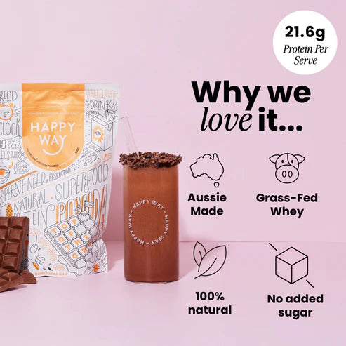 Happy Way Whey Protein Powder - Chocolate - 500g