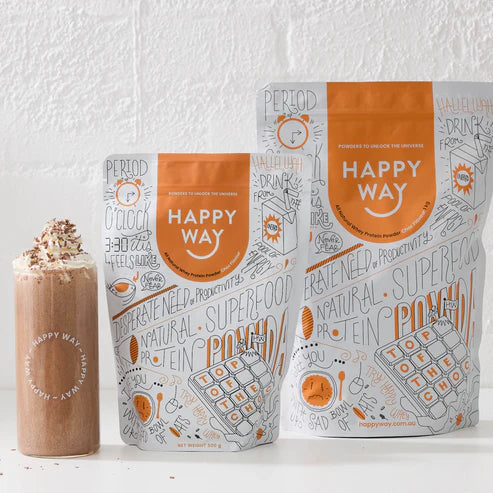 Happy Way Whey Protein Powder - Chocolate - 500g