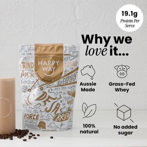 Happy Way Whey Protein Powder - Coffee - 1kg