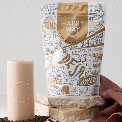 Happy Way Whey Protein Powder - Coffee - 1kg