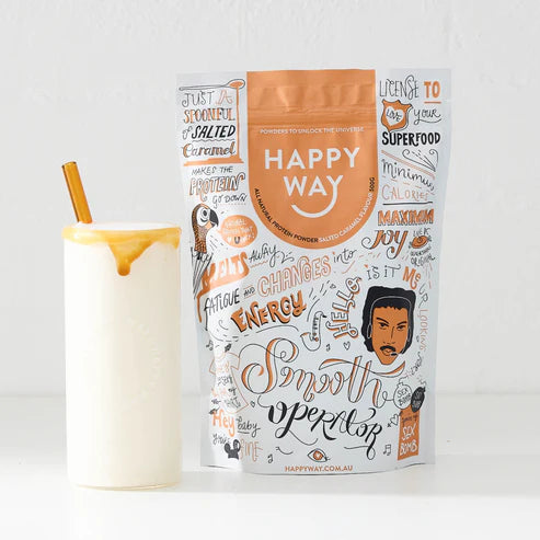 Happy Way Whey Protein Powder - Salted Caramel - 500g