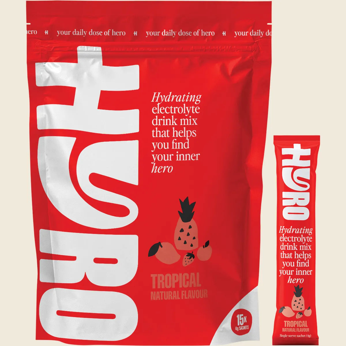 Hyro Electrolyte Sachets - Tropical - 15 x 4g