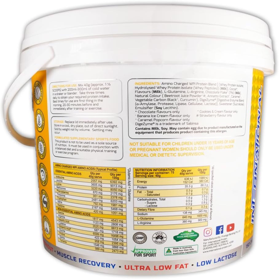 International Protein Amino Charge WPI - Vanilla Ice Cream - 3kg