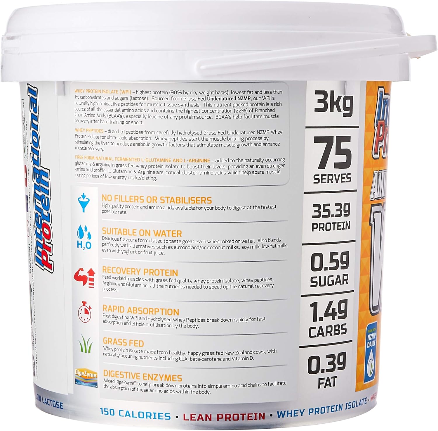 International Protein Amino Charge WPI - Vanilla Ice Cream - 3kg