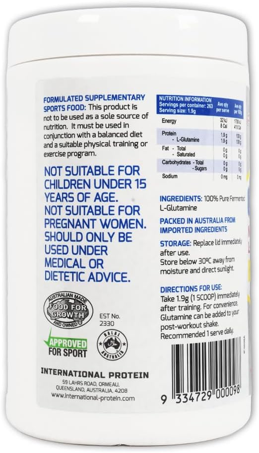 International Protein Glutamine - Natural - 500g
