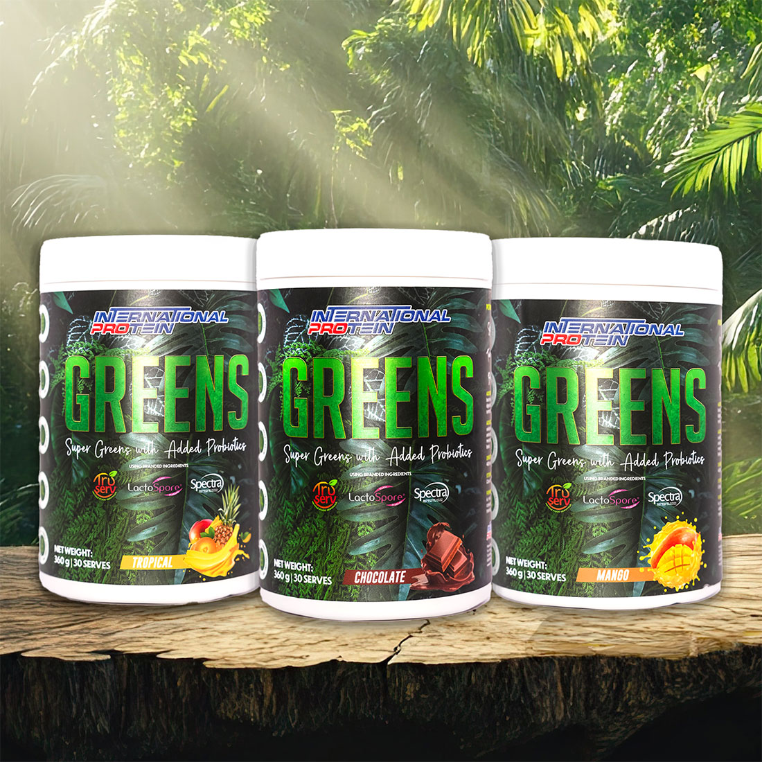 International Protein Greens - Tropical - 360g (30 Serves)