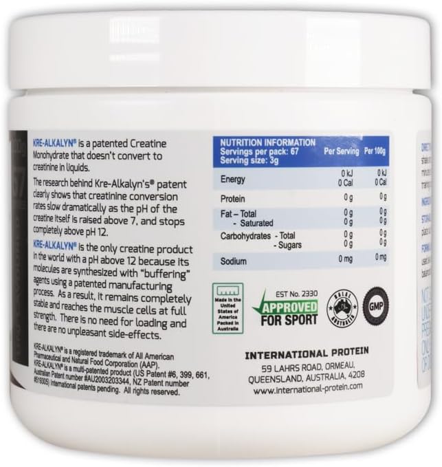 International Protein Kre-Alkalyn Creatine Monohydrate - Natural - 200g
