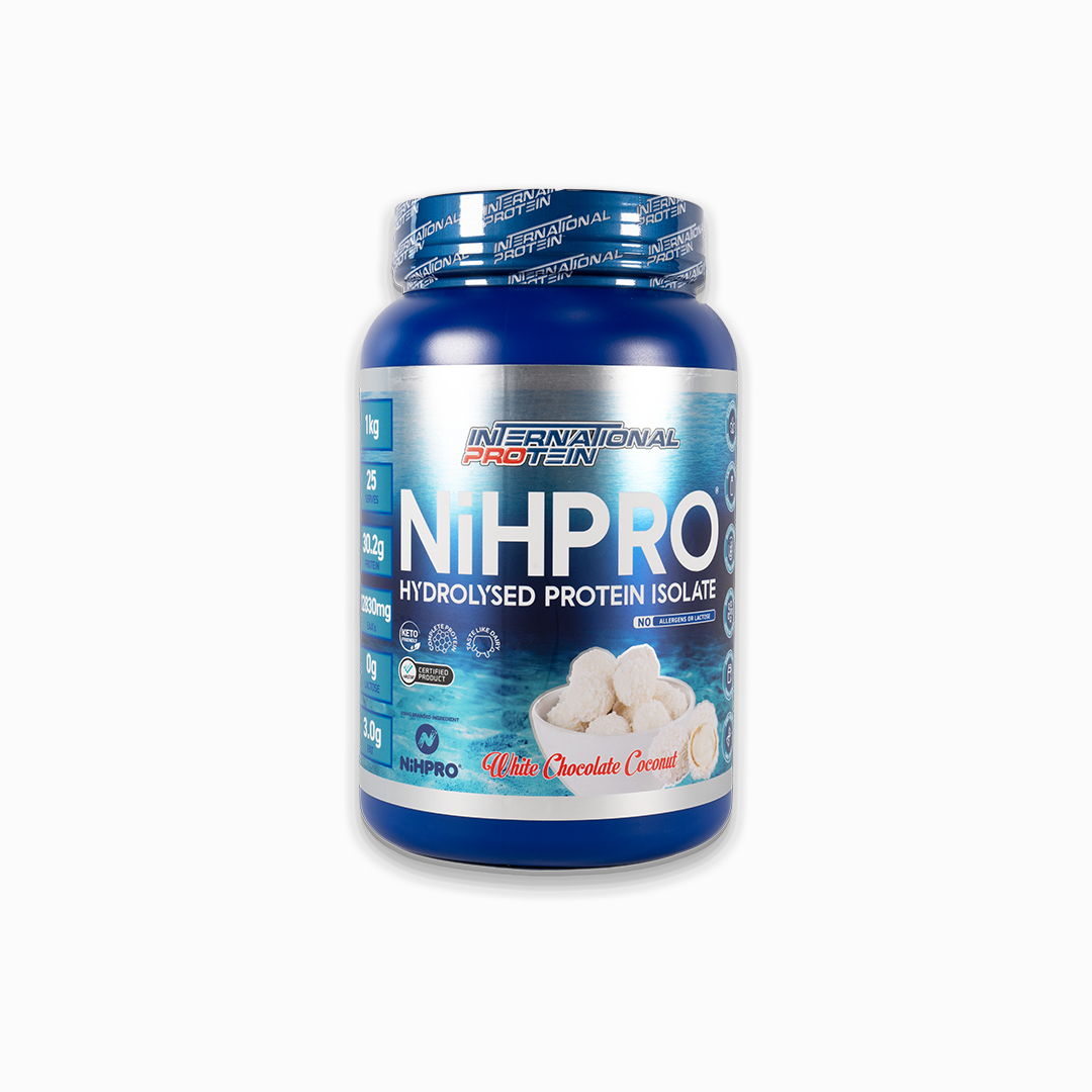 International Protein NiHPRO Hydrolysed Portein Isolate - White Chocolate Coconut - 1kg
