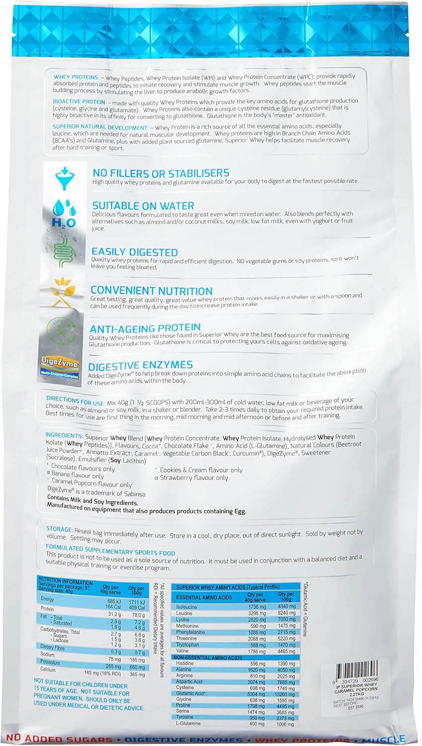 International Protein Superior Whey - Caramel Popcorn - 2.27kg