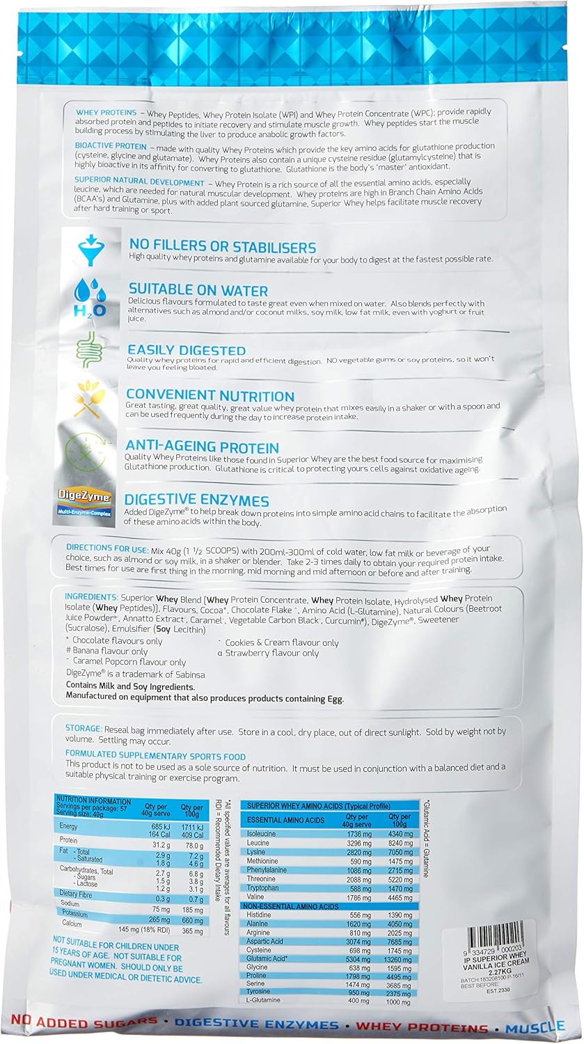 International Protein Superior Whey - Vanilla Ice Cream - 2.27kg