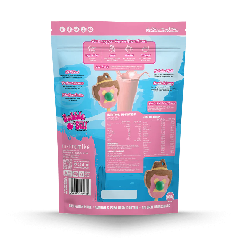 Macro Mike Almond Protein - Bubble O'Bill - 800g
