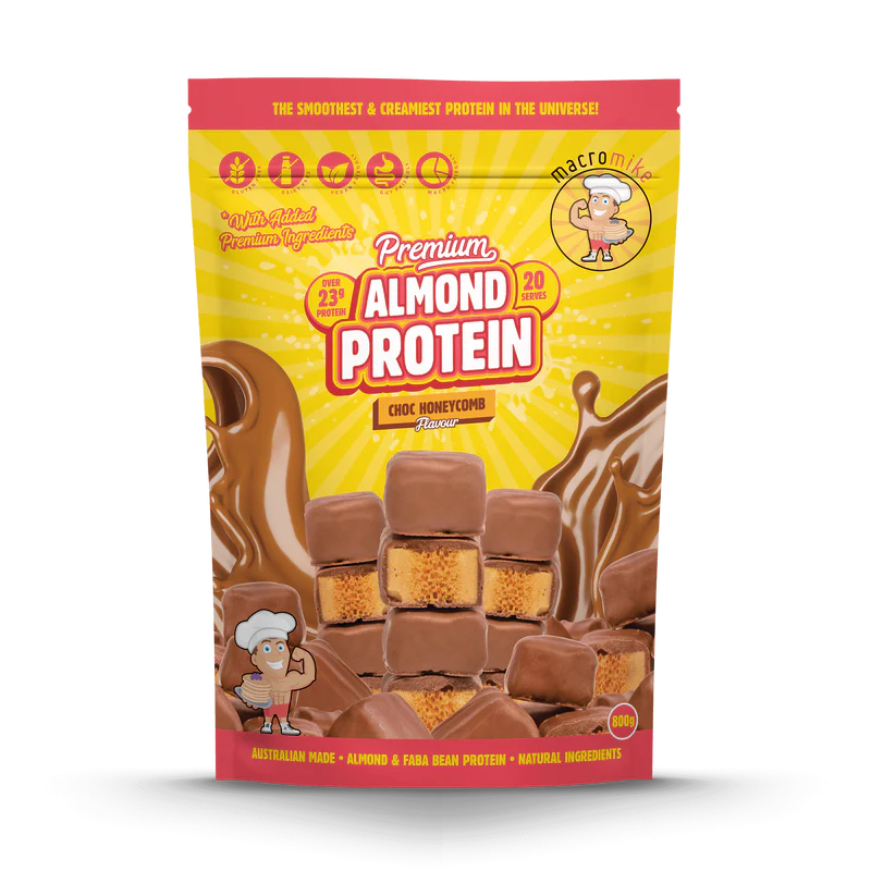 Macro Mike Almond Protein - Choc Honeycomb - 800g