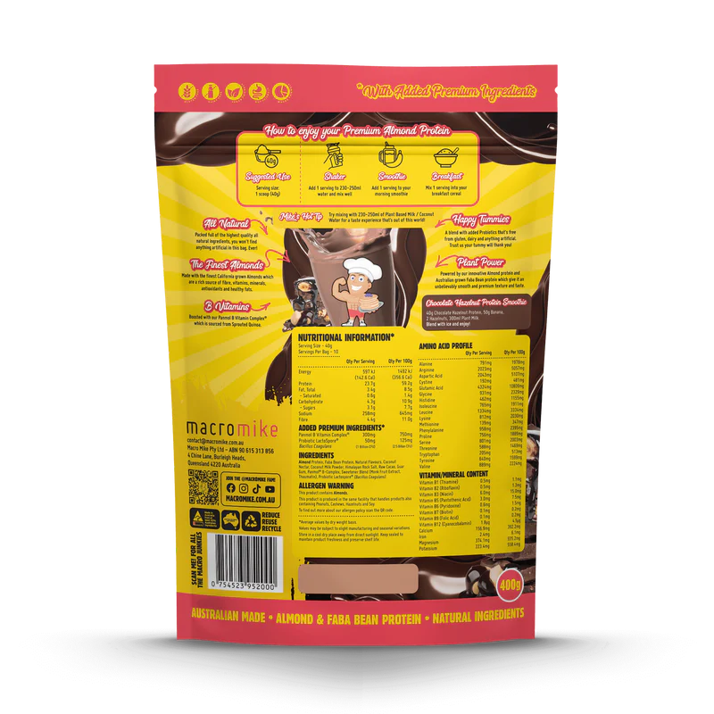 Macro Mike Almond Protein - Chocolate Hazelnut - 400g