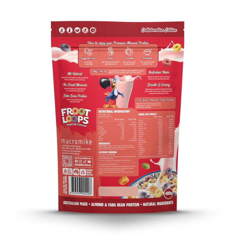 Macro Mike Almond Protein - Froot Loops - 400g
