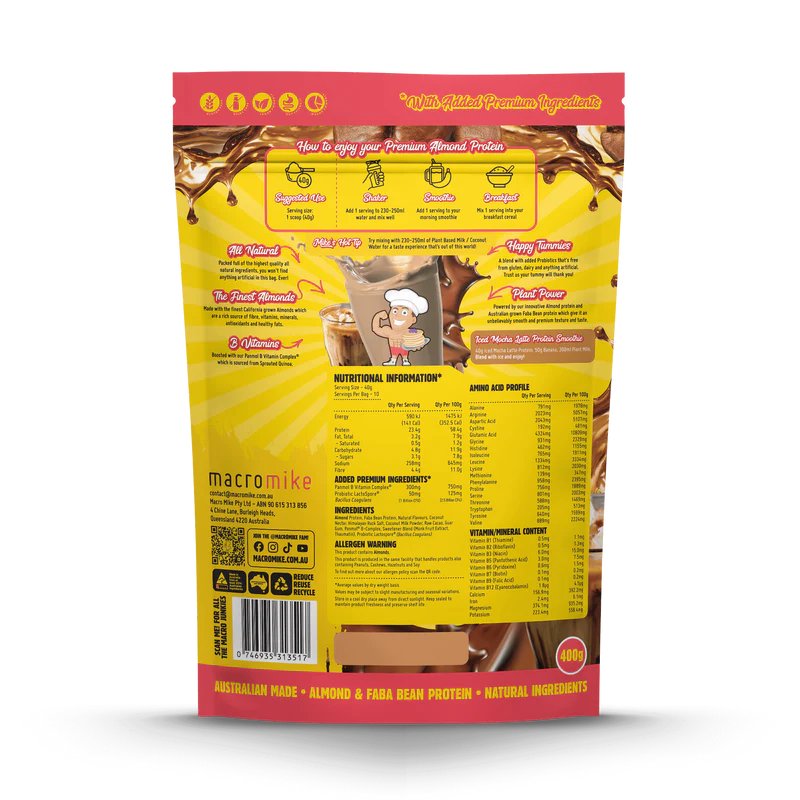 Macro Mike Almond Protein - Iced Mocha - 400g