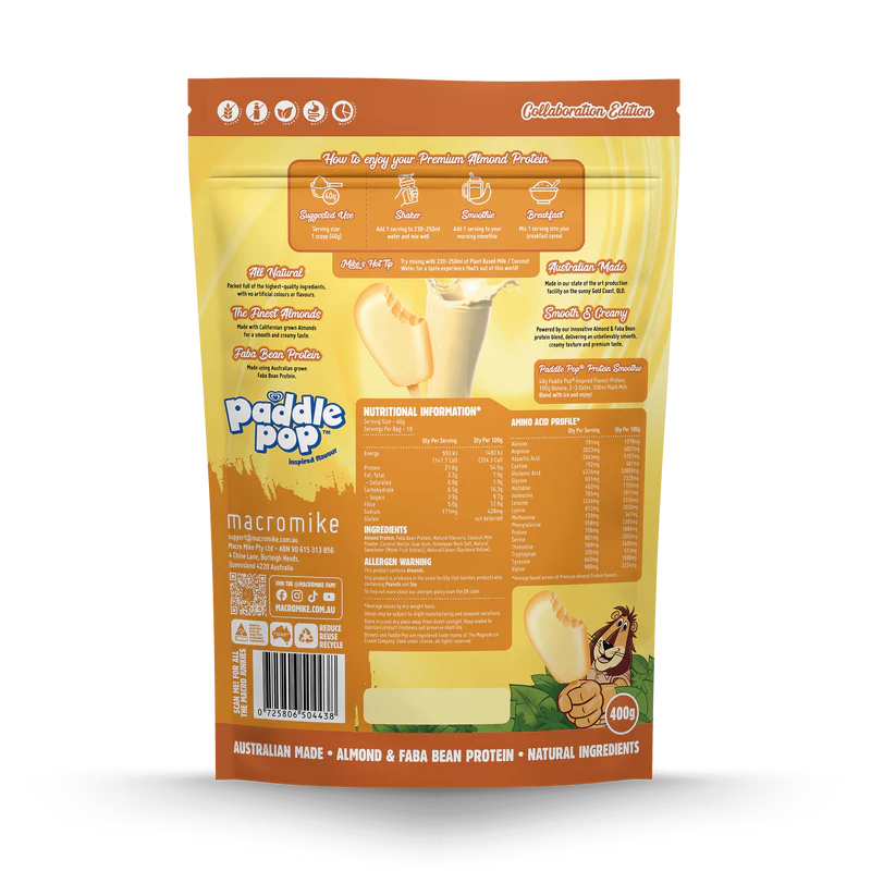 Macro Mike Almond Protein - Paddle Pop - 400g