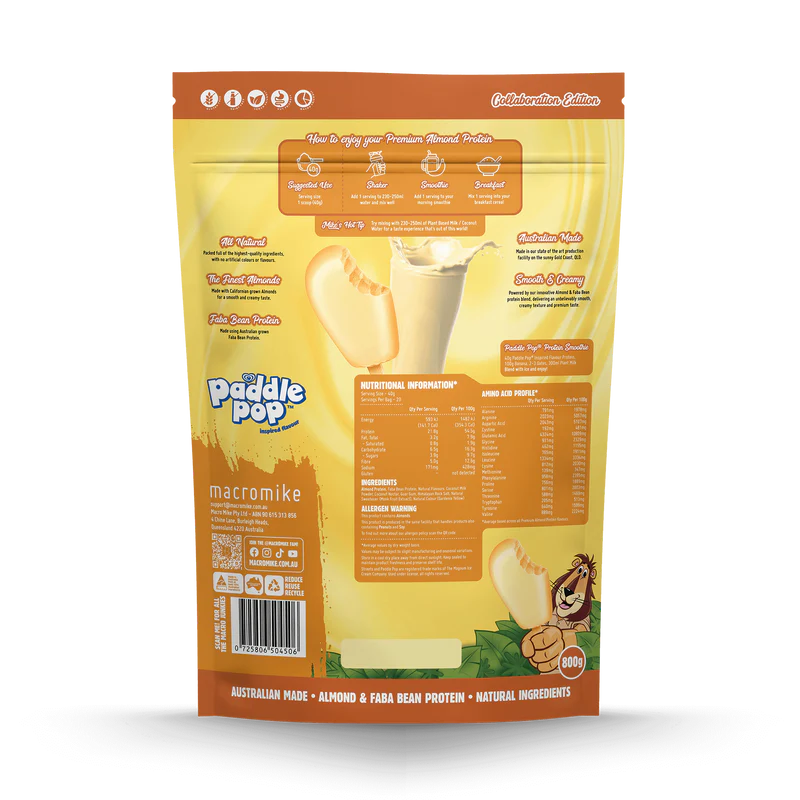Macro Mike Almond Protein - Paddle Pop - 800g