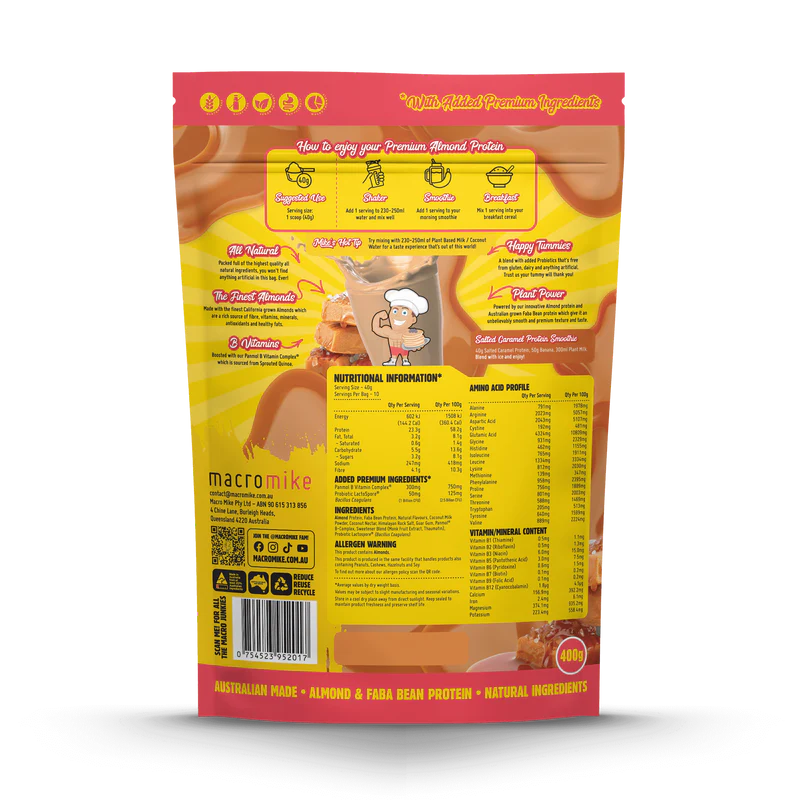 Macro Mike Almond Protein - Salted Caramel - 400g