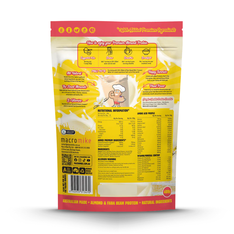 Macro Mike Almond Protein - Vanilla Buttercream - 400g