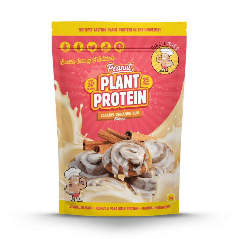 Macro Mike Peanut Plant Protein - Caramel Cinnamon Bun - 1kg