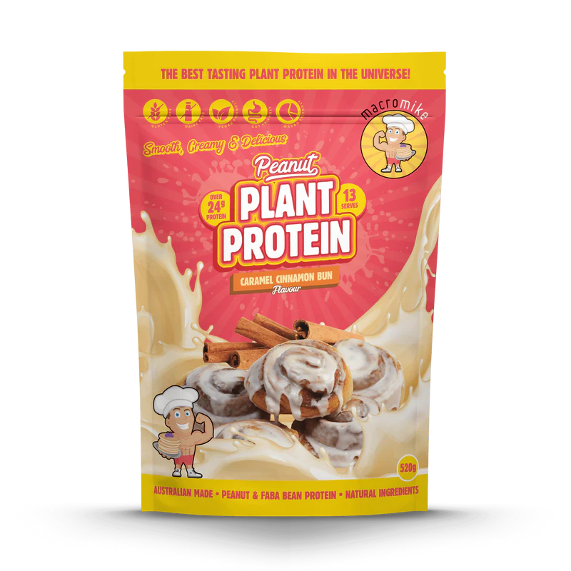 Macro Mike Peanut Plant Protein - Caramel Cinnamon Bun - 520g